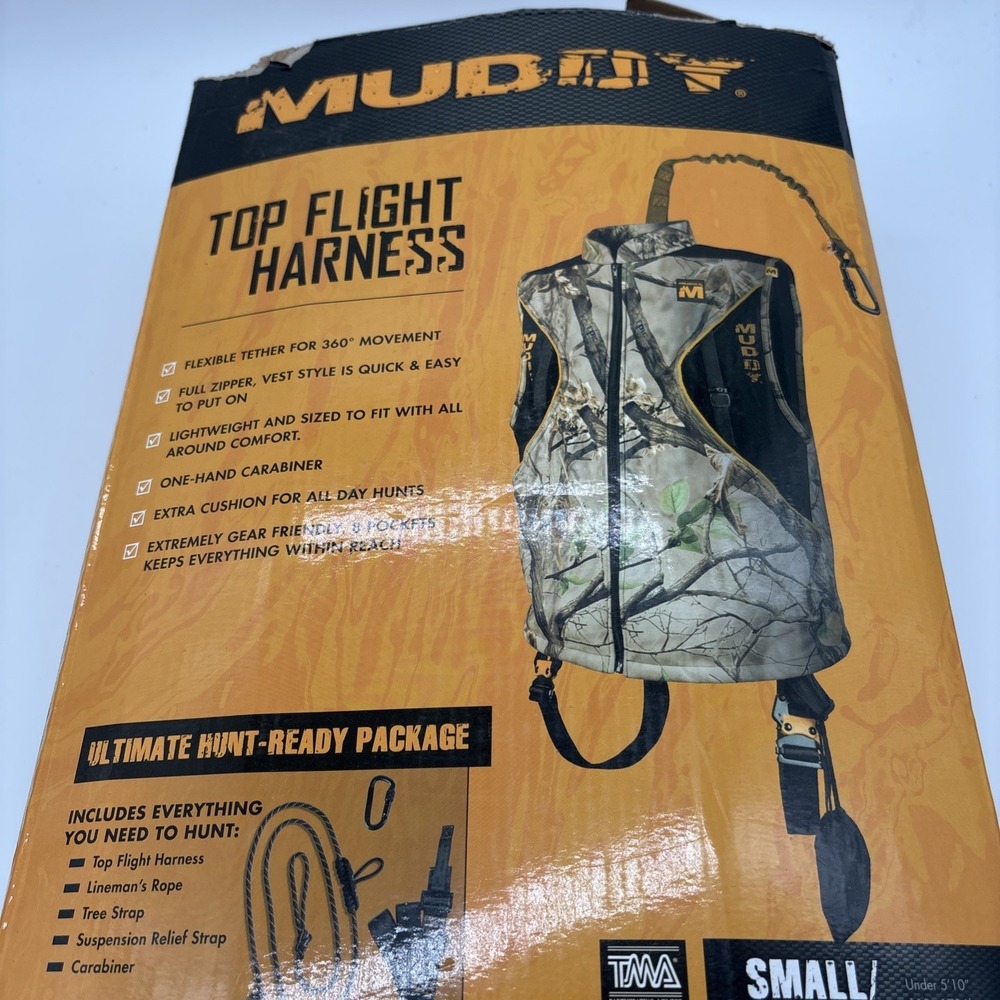 Muddy Top Flight Harness‎ Hunting Vest With Gear. Size Small Medium.
